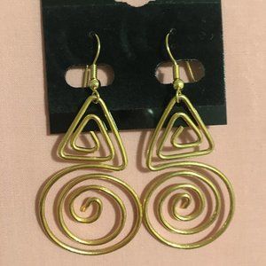 Fashion Gold Spiral Earrings